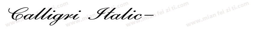 Calligri Italic字体转换